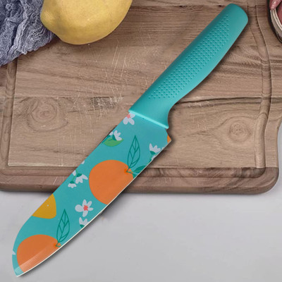 YELONA 1 Pc Stainless Steel Knife Premium Blue Printed Ultra Sharp Paring & Peeling|Chef's|Vegetable Kitchen Knife