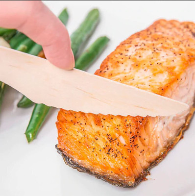 KHAANA PACKAGING 50 Pc Wood Knife Set 140mm Wood Knife Disposable Wooden Knife, Eco Friendly Cake Cutting Knifes 50pc