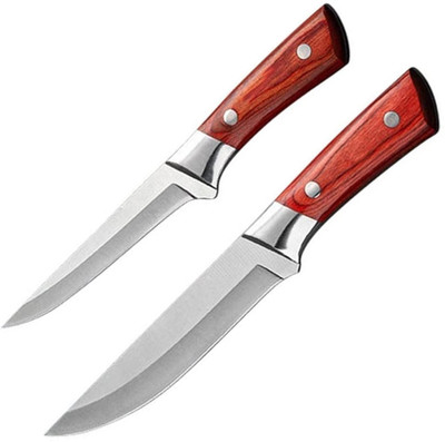 Captoola 2 Pc Stainless Steel Knife Set Japanese Boning Knife Fish and Meat Trimming Knife with ABS Handle(Silver,2 Pcs)