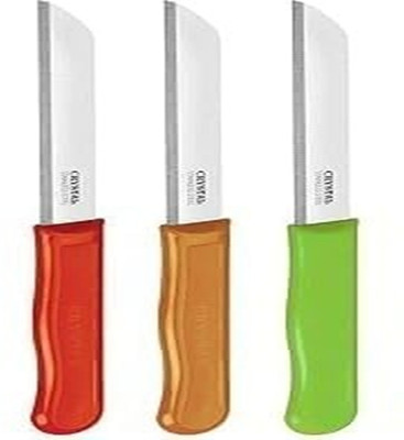 Ansh enterprises 3 Pc Plastic Knife Set Stainless Steel Crystal Knife Set – Multipurpose Chef, Utility & Paring Knives |
