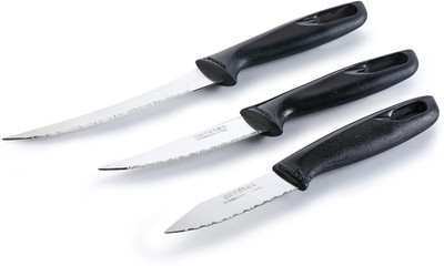 CRYSTAL 3 Pc Stainless Steel Knife Set crystal knife set plastic handle 3 pec multicolour