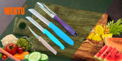 WEKTU 4 Pc Stainless Steel Knife Set Kitchen Knives Combo of 4PC/Multipurpose Use Knives/Stainless Steel/4PC/10