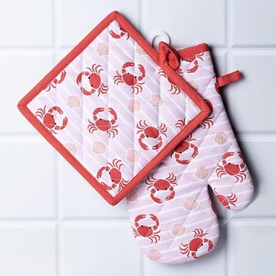 anko Red Cotton Kitchen Linen Set(Pack of 1)