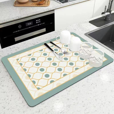 NYS STORE Rectangular Pack of 1 Table Placemat(Green, Polyester)