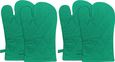 KUBER INDUSTRIES Green Cotton Kitchen Linen Set(Pack of 4)