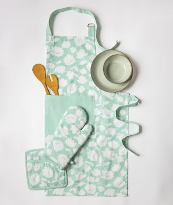 Pixel Home Green, Multicolor Cotton Kitchen Linen Set(Pack of 1)
