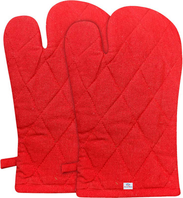 Heart Home Red Cotton Kitchen Linen Set(Pack of 2)