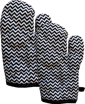 LaVichitra Black Polyester Kitchen Linen Set(Pack of 2)