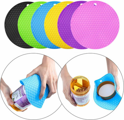KGBTREADS Multicolor Silicon Kitchen Linen Set(Pack of 6)