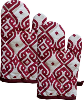 LaVichitra Red Cotton Kitchen Linen Set(Pack of 2)