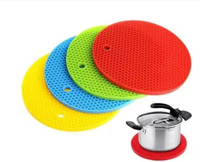 Kaan Multicolor Silicon Kitchen Linen Set(Pack of 4)