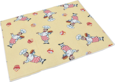 KANDARPURIA Rectangular Pack of 1 Table Placemat(Yellow, Microfibre)