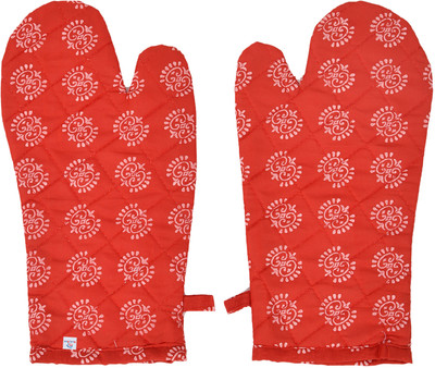 Heart Home Red Polyester Kitchen Linen Set(Pack of 2)
