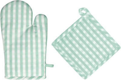 Pixel Home Light Blue Cotton Kitchen Linen Set(Pack of 1)