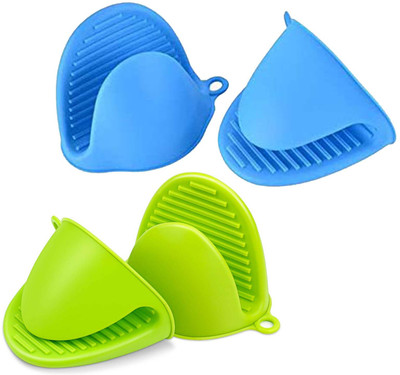 Kitchwish Blue, Green Silicon Kitchen Linen Set(Pack of 2)