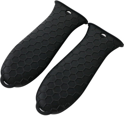 KUBER INDUSTRIES Black Silicon Kitchen Linen Set(Pack of 2)