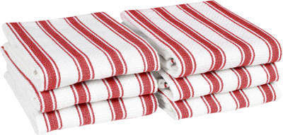 Sai Red Cotton Kitchen Linen Set(Pack of 6)