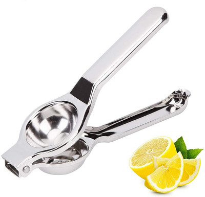 MOBDESK Aluminium Steel Manual Hand Press Citrus Juicer Lemon Lime Squeezer Hand Juicer Hand Juicer(Silver)