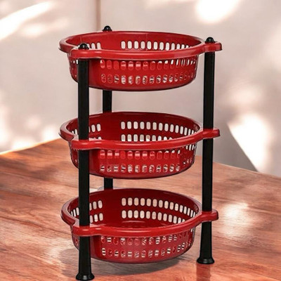 Galaxyway Utensil Kitchen Rack Plastic Kitchen rack Red Plastic utensil_pack1_new61