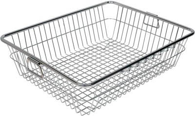 KEEPWELL Dish Drainer Kitchen Rack Steel High Grade Stainless Steel Dish Drainer / Utensil Drainer Kitchen Rack / Bartan Basket / Utensil Drying Rack