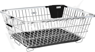 Impulse by Plantex Dish Drainer Kitchen Rack Steel Stainless Drying Rack with /Bartan Basket (Size-54x40x24 cm)