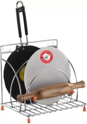 KITCHEN KART Utensil Kitchen Rack Steel SKITCHEN KART Chakla Belan Tawa Chimta Stand 4in 1 Chakla Belan Tawa Holder