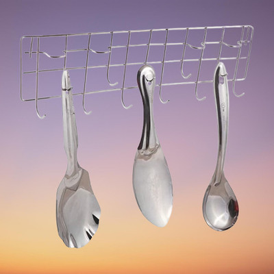 SHIVICREATIONS Cutlery Kitchen Rack Steel hook patti 11 hook-322