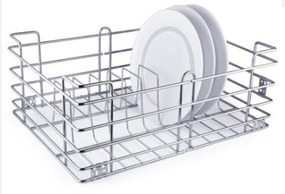 MARK PLUS Plate Kitchen Rack Steel Thali Kitchen Basket/Rack/Storage/Tray Size (20*20*8 Inch) (W*D*L)