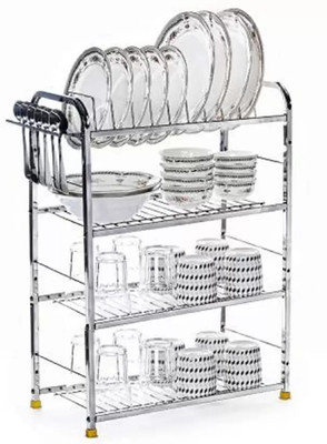 SHREE BALAJI TRADING Dish Drainer Kitchen Rack Steel 24x18 Inch Small Family Rack