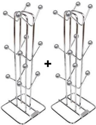 Standify Cup Kitchen Rack Steel Cups Coffee Mug Stand Holder Steel Modular Kitchen Dish Rack Organiser