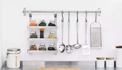 Indian Decor Containers Kitchen Rack Iron 31195 American Style Stainless Steel Kitchen Storage Organizer Rack