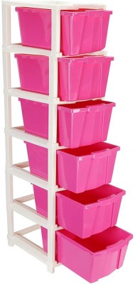 Pinkwhale 6 Compartments Plastic Cutlery(Pink)