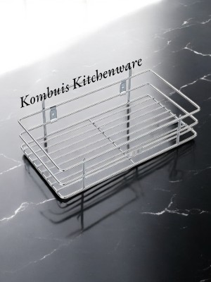 Kombuis Kitchenware Containers Kitchen Rack Steel Stainless Steel Multipurpose Wall Mount Single Layer Rack Kitchen Rack