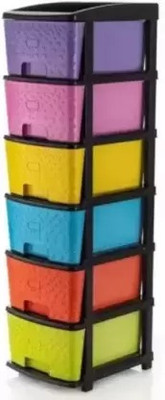 Prizam 6 Compartments Plastic Stand(Multicolor)