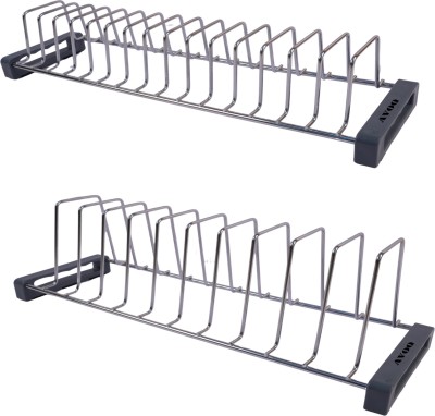 AVOQ Dish Drainer Kitchen Rack Steel Heavy kitchen drawer rack for Saucer & Thali holder (Set of 2)for 500mm tandem