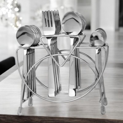 SHIVICREATIONS Dish Drainer Kitchen Rack Steel SHIVICREATIONS Spoon stand for dining table Steel Cutlery Set (Pack of 1)