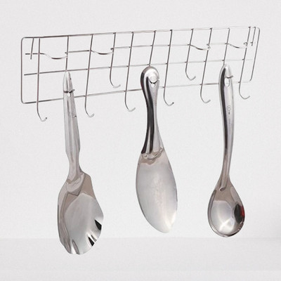 SHIVICREATIONS Cutlery Kitchen Rack Steel hook patti 11 hook-131