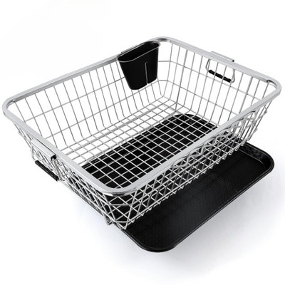 Kitcheria Dish Drainer Kitchen Rack Steel Utensils Basket Drainer & Dish Drainer Basket for Kitchen