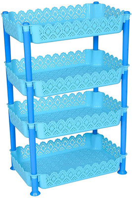 Nabhya Utensil Kitchen Rack Plastic 4 tier Multipurpose Racks for Fruits/Vegetables (Plastic)