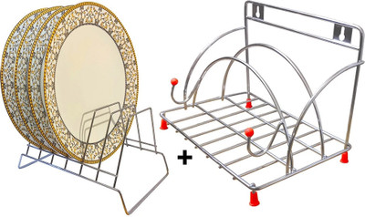 Standify Chakla/Belan Kitchen Rack Steel NEW-Chakla Belan Stand Holder with Plate Stand Holder