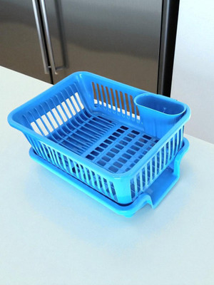 Shezari Dish Drainer Kitchen Rack Plastic Multipurpose kitchen rack for househlod-1