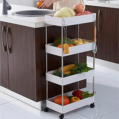HUMBLE KART Fruits/Vegetables Kitchen Rack Plastic