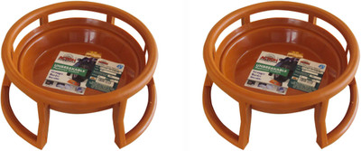 ACTIONWARE Matka Kitchen Rack Plastic High-Quality Plastic Matka Stand | Durable and Stable Pot Holder(pack of 2)