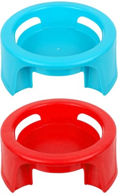 MAGICSPOON Matka Kitchen Rack Plastic Pot Stand Plant Pot Stand Unbreakable Matka Stand (Red, Sky Blue)