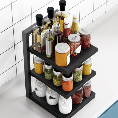 GEO FASHION Utensil Kitchen Rack Iron Geo Fashion 3 Adjustable Tiers Spice Rack and Organizer Pan Rack