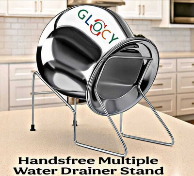 Kitchen Shine Utensil Kitchen Rack Steel Stainless Steel Rice Pot Drainer Stand for Kitchen|Fruit, Beans, Noodle Strainer