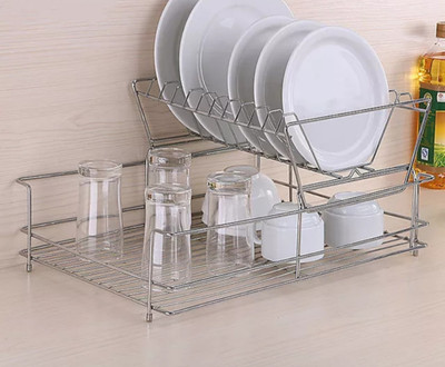 AVAIL Utensil Kitchen Rack Steel Utensil 2-Tier Kitchen Rack / Plate Stand/ Gilass Stand / Bowl Stand/ dish rack