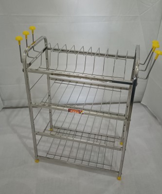 Patelraj Utensil Kitchen Rack Steel KITCHEN RACK 24X18 UPER PLATES