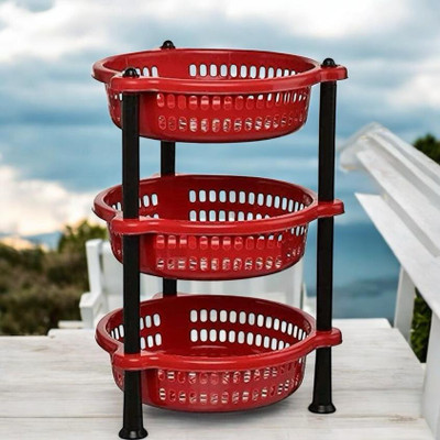 Galaxyway Utensil Kitchen Rack Plastic Kitchen rack Red Plastic utensil_pack1_new66