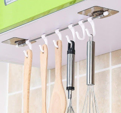 DivySneh Magic Sticker Series Self Adhesive Bathroom Towel Kitchen Hanger Hooks Hook 6(Pack of 1)